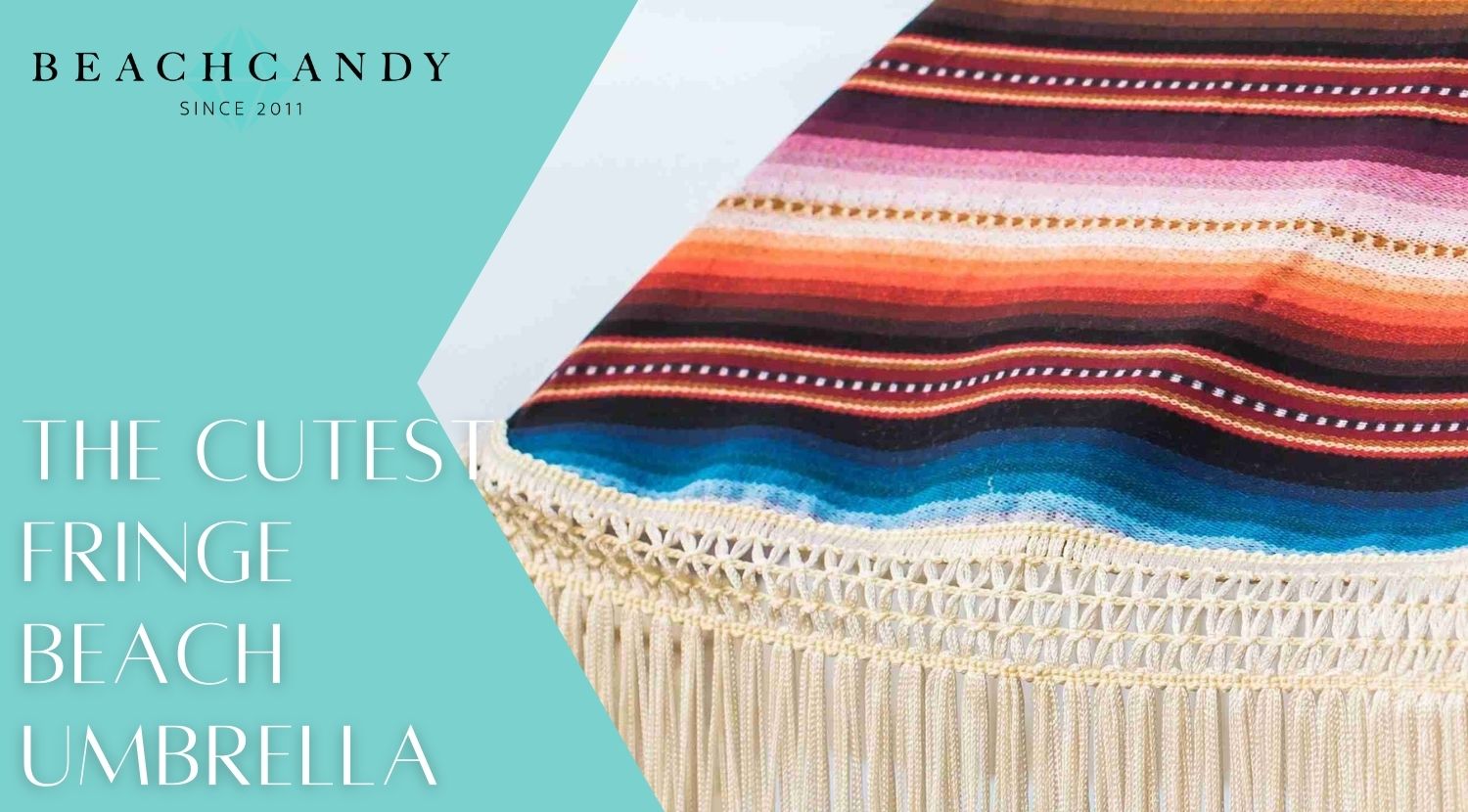 Must-Have Fringe Beach Umbrella  Shop Famous Beachwear Accessories