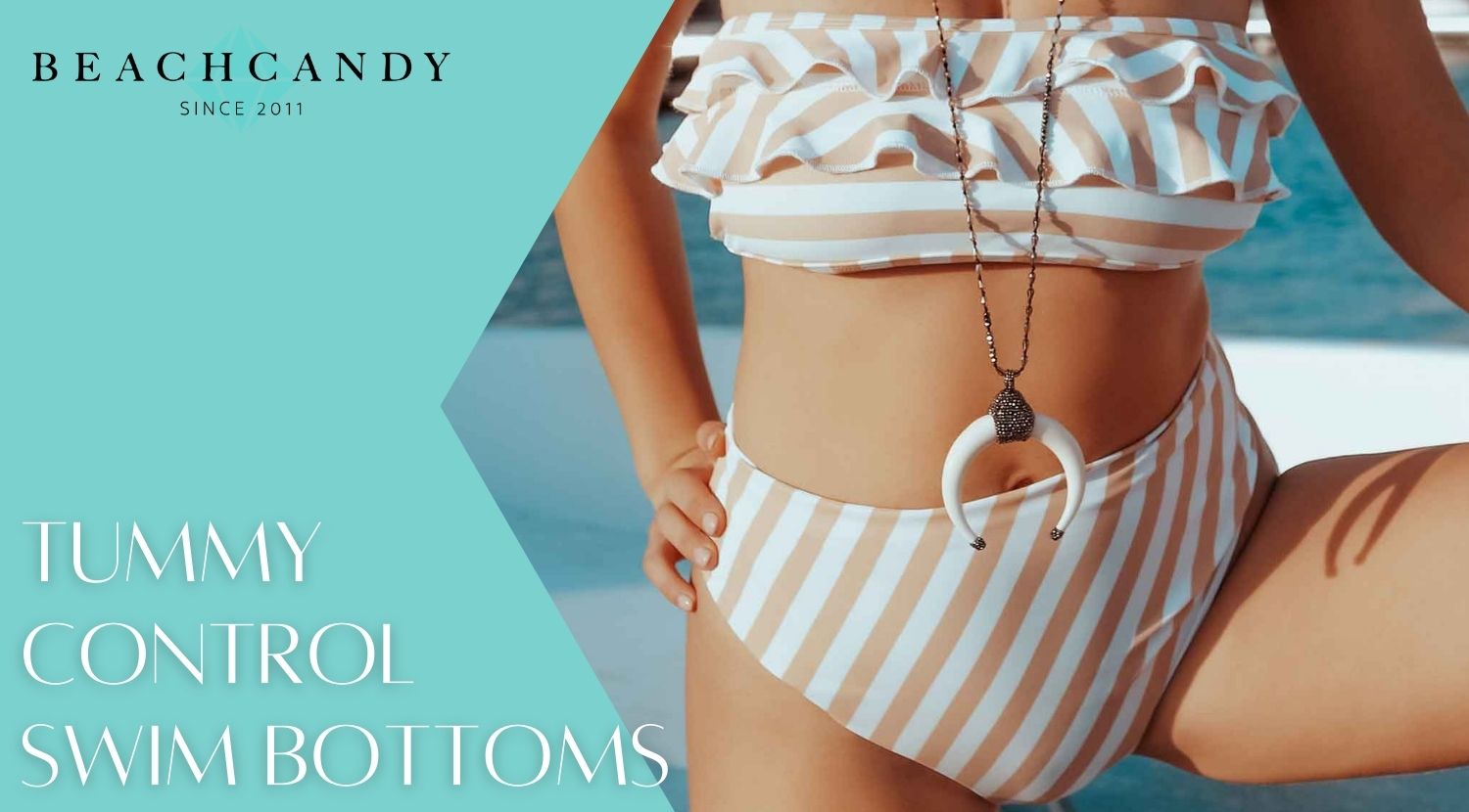 High Waist Tummy Control Bikini Bottoms For Women Basic Swimwear