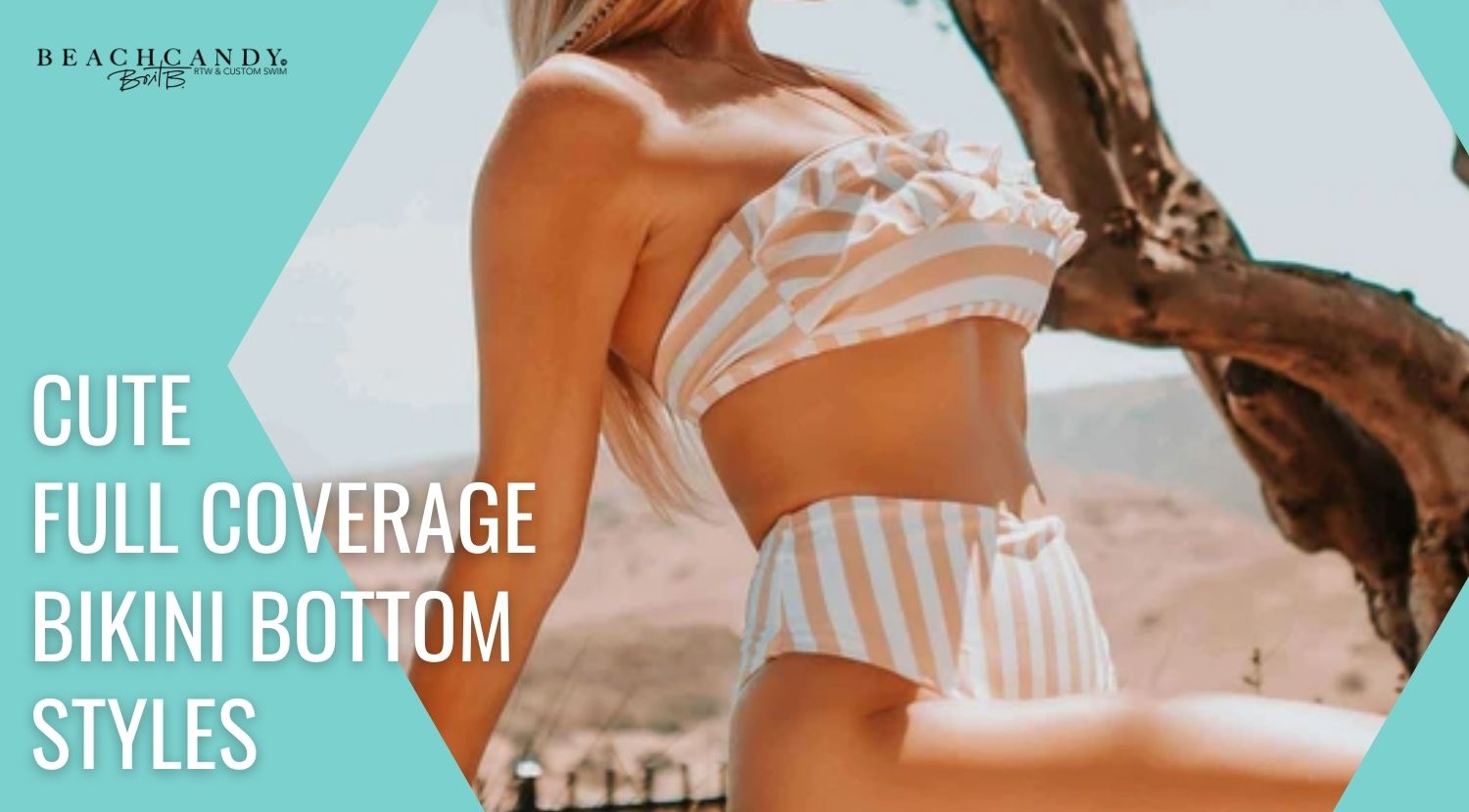 Cute Full Coverage Bikini Bottom  Shop Best Modest Designer Swimsuits
