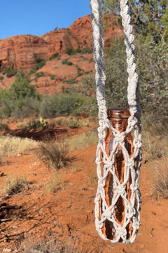 macrame water bottle holder