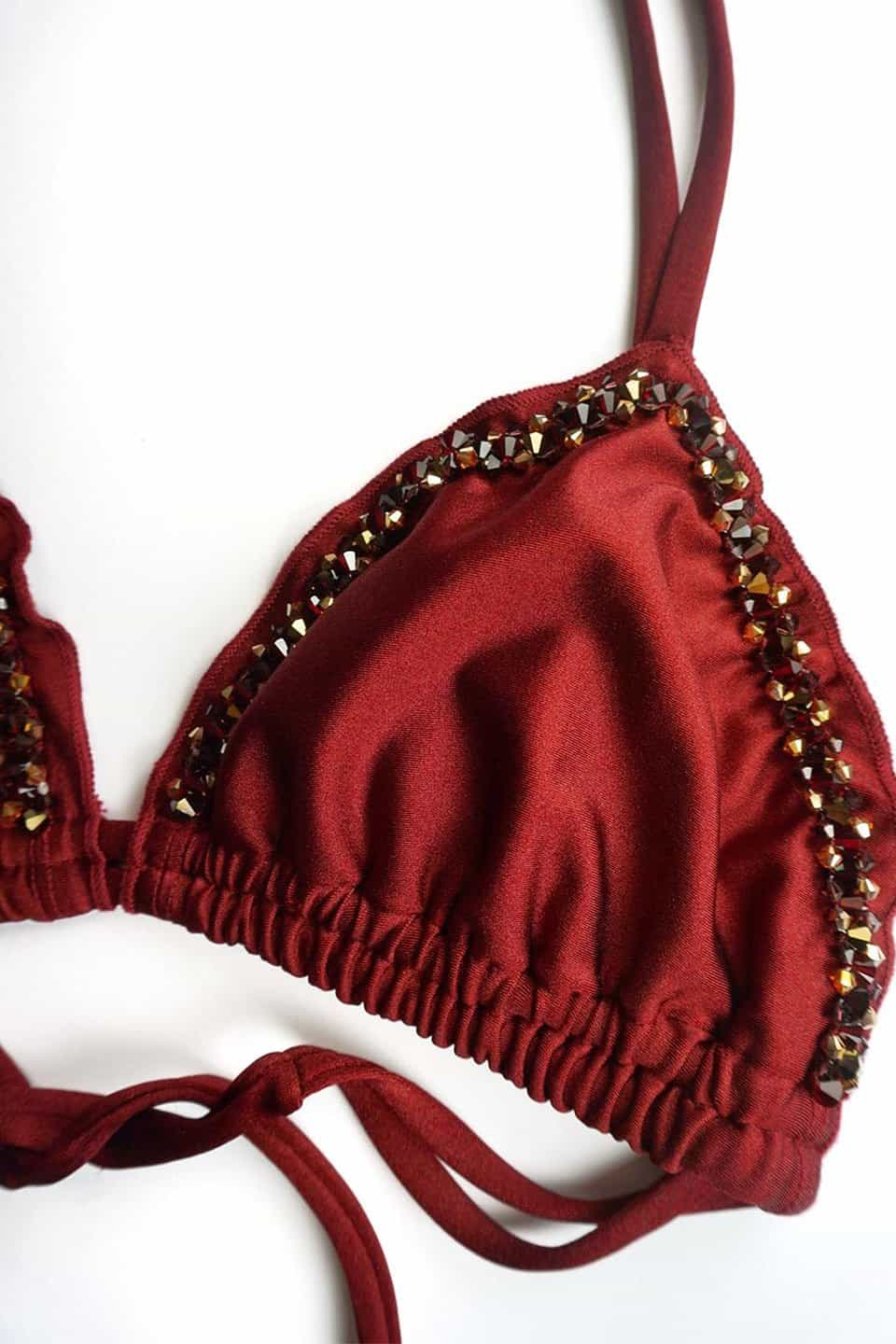 embellished bikini top