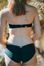 black scrunch swim shorts