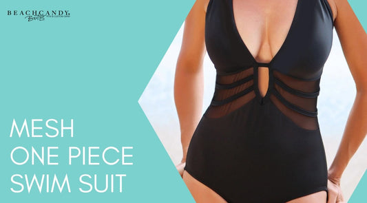 mesh one piece swimsuit