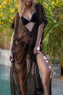 cheetah print beach cover up