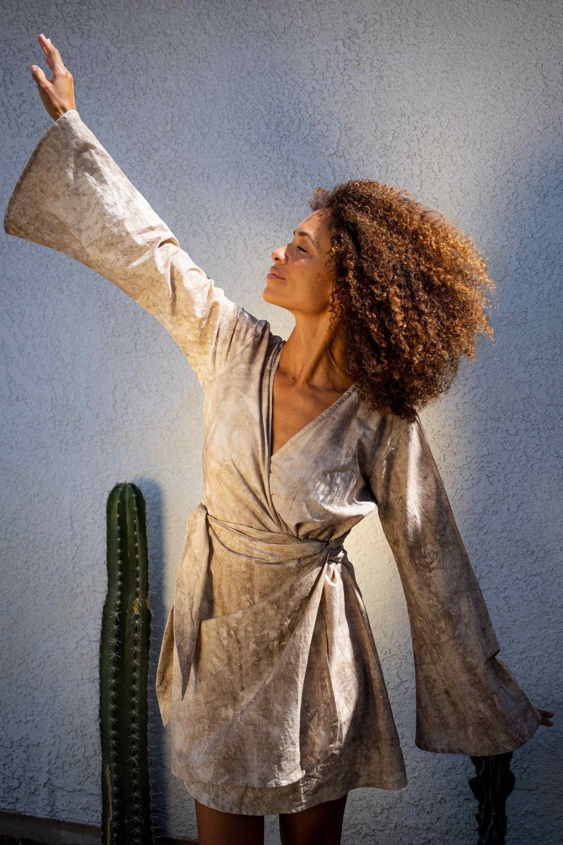 Organic Cotton Wrap Dress - S/M / Organic Pomegranate Organic Cotton Wrap Dress - S/M / Organic Pomegranate