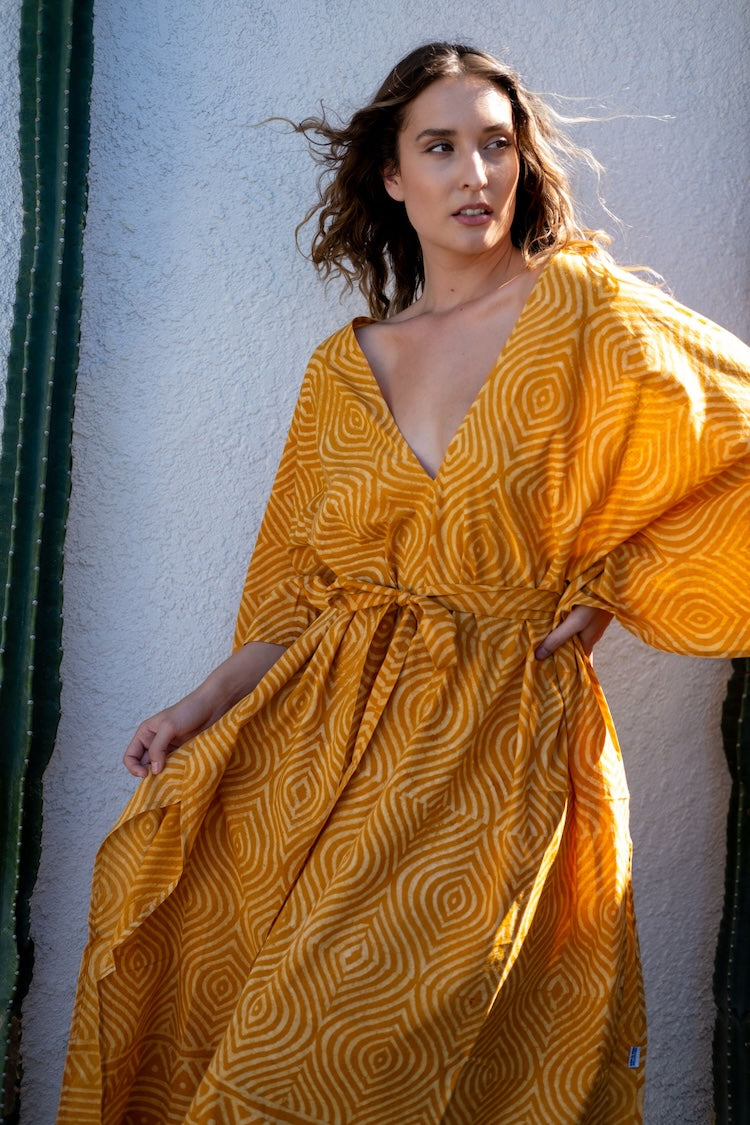 organic turmeric dyed clothing