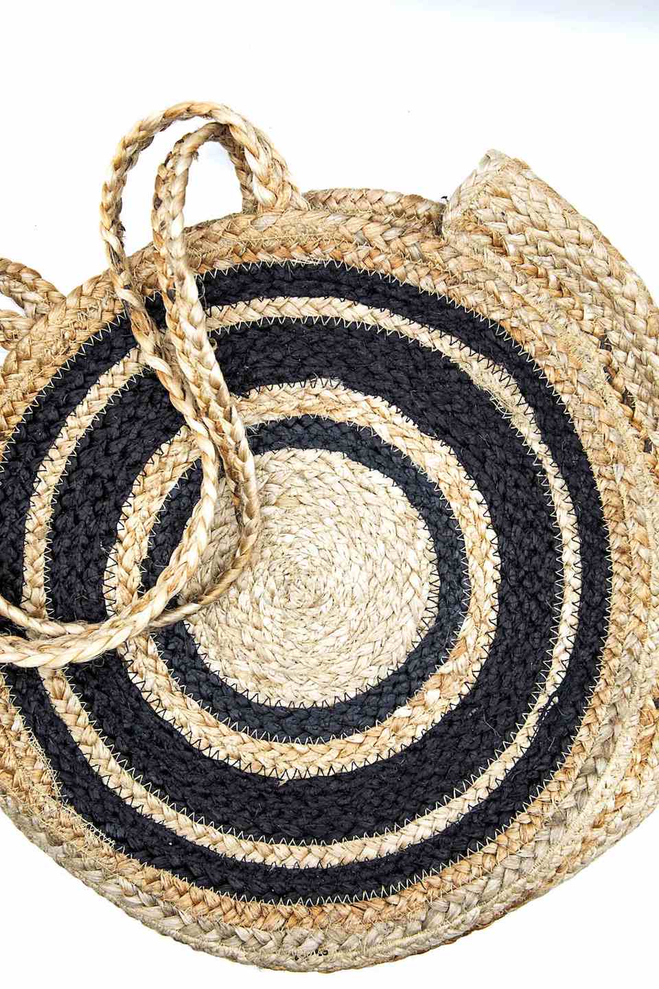 Round Straw Beach Bag