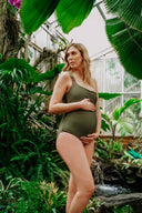 olive green swimwear