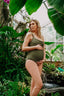 olive green swimwear