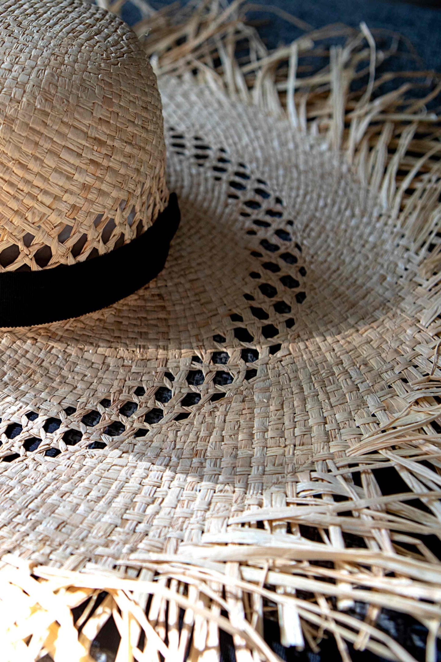 Frayed Floppy Straw Hat