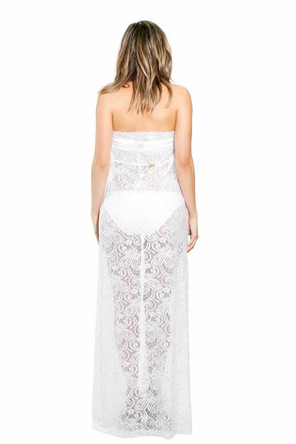 long lace open cover up