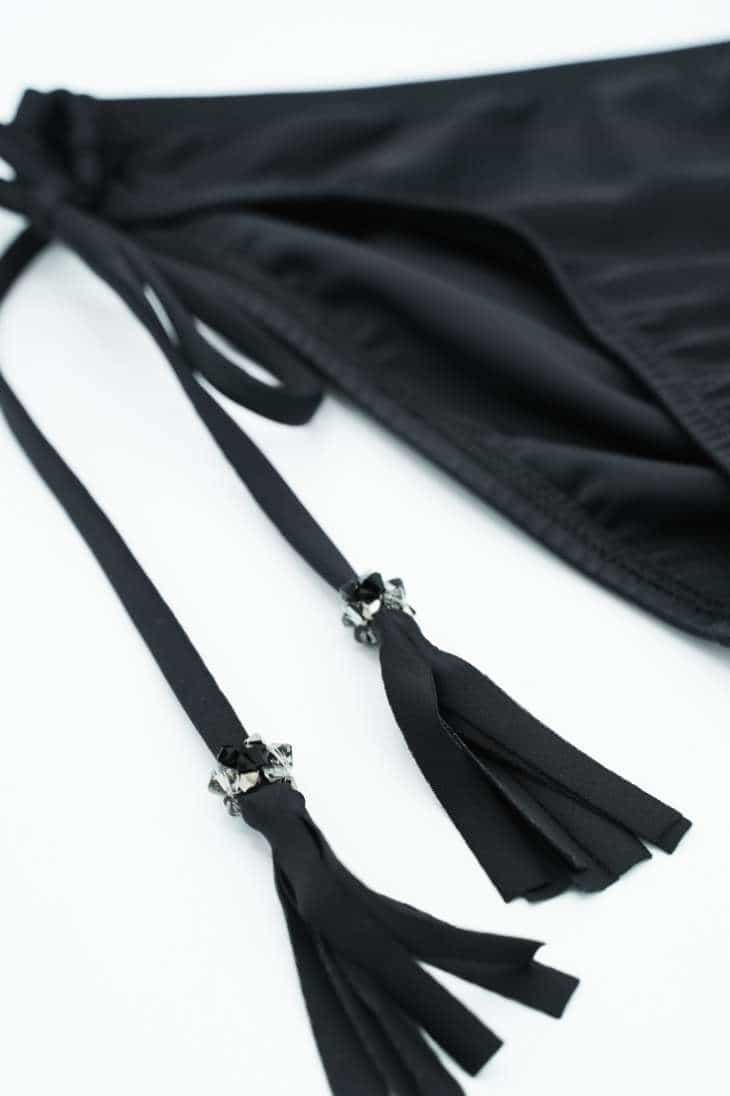 Black Tie Side Maxi Beach Skirt, Swimwear
