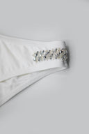 beaded white bikini