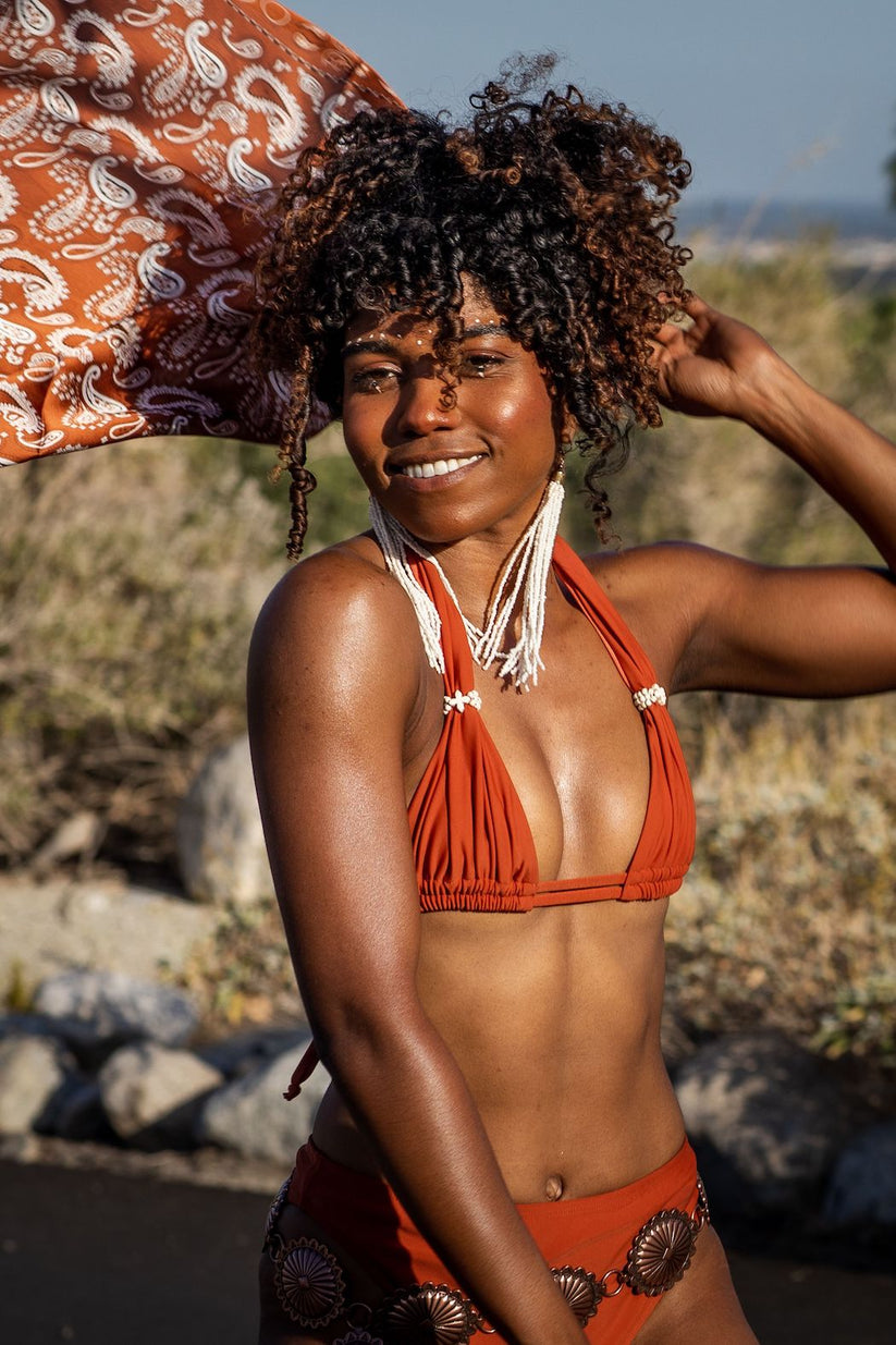 terracotta colored bikini