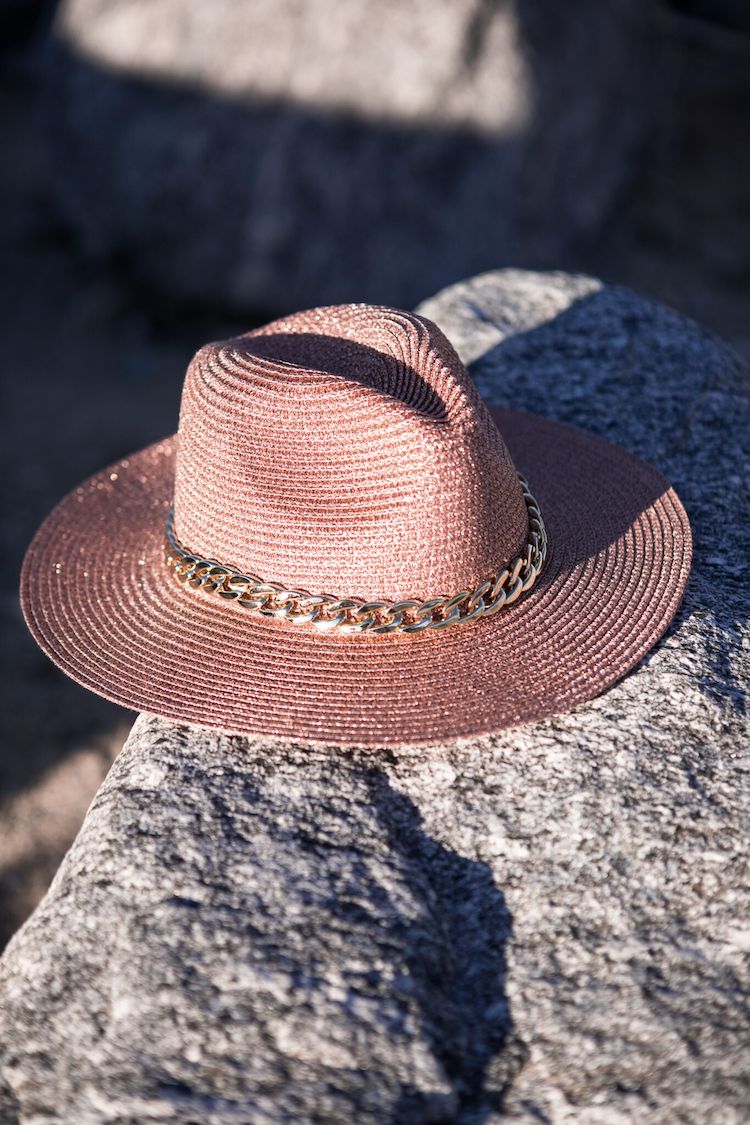 rose gold fedora