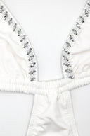 sexy white monokini bathing suit