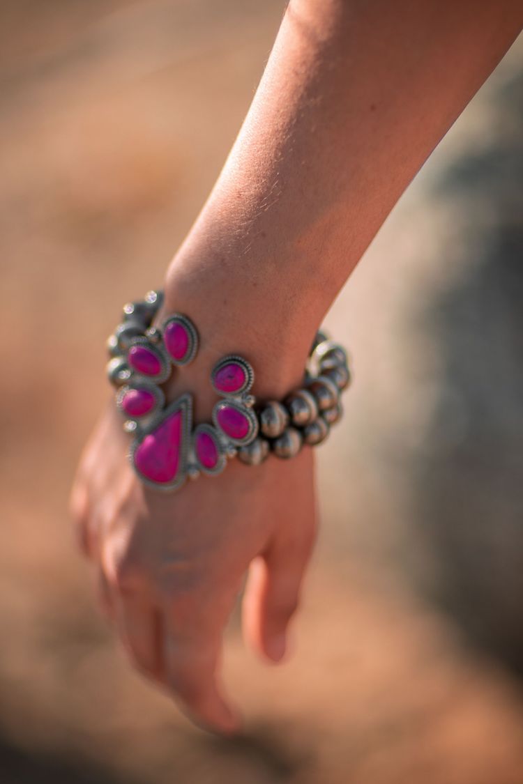 pink squash blossom bracelet