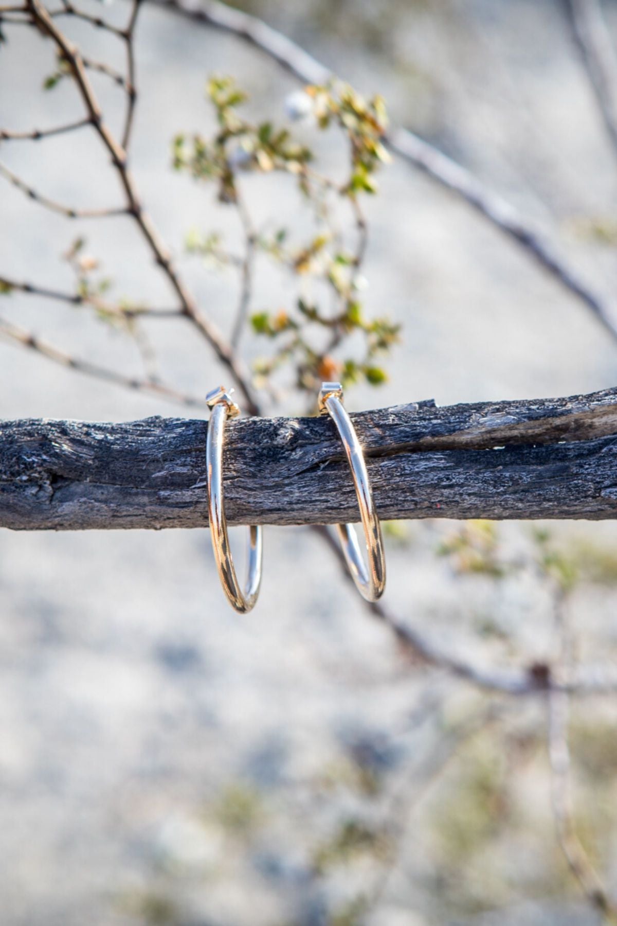 thick hoop earrings