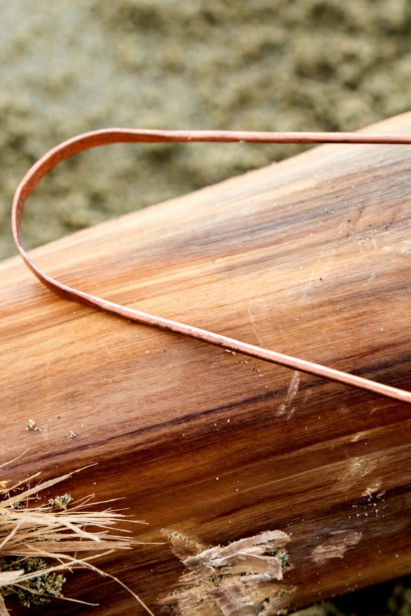 Copper Metal Tongue Scraper